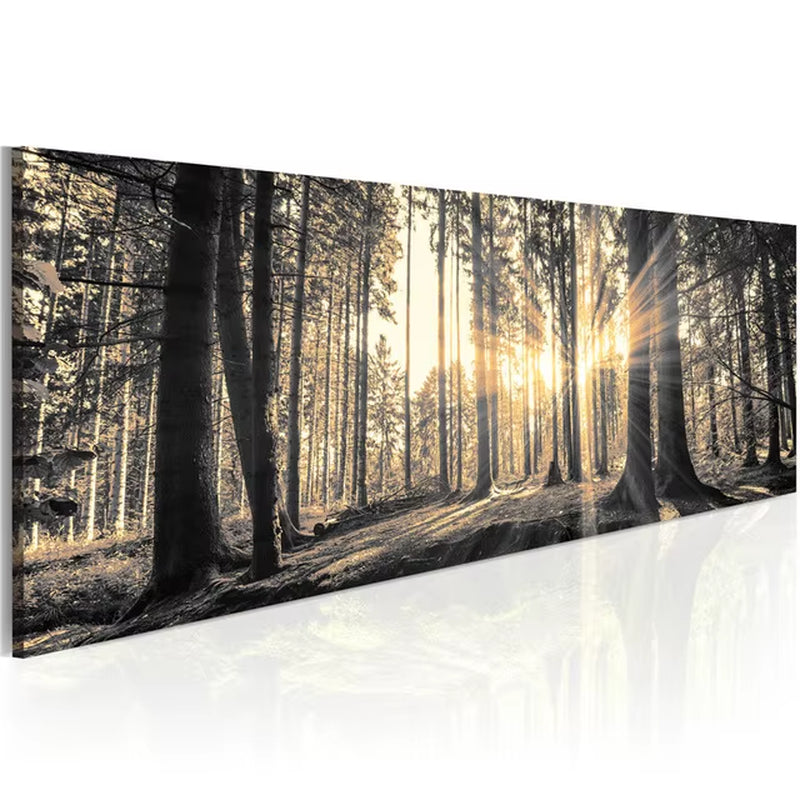 Diamond Painting "Woods Sunshine Scenery" Cross Stitch Custom Photo Diamond Embroidery Square round Drill Home Decor